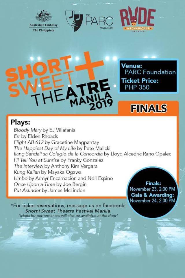 Short and Sweet Theatre Festival Finals